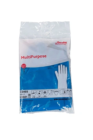 Фото №9 - Vileda: Перчатки многоцелевые XL голубой резиновые