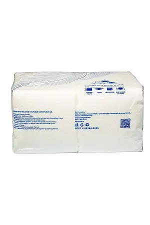 Фото №5 - Бумажные салфетки: столовые 1сл 400листов 24х24 Big Pack ROSHY белые