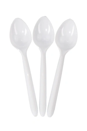 Фото №1 - Одноразовая продукция: Ложка чайная белая /пач.=100 шт.