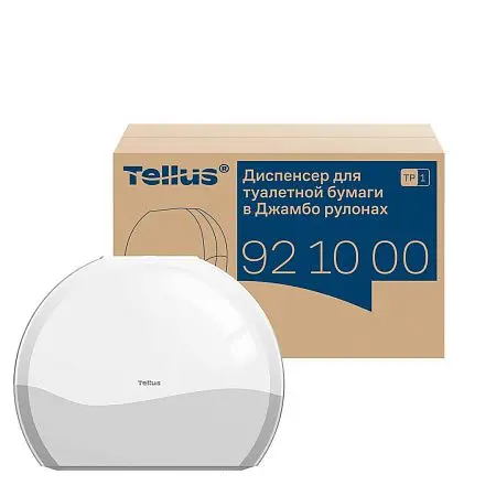 Фото №3 - ТОРК: Tellus Диспенсер TP1 Джамбо Wave для туалетной бумаги в рулонах пластик белый/серый