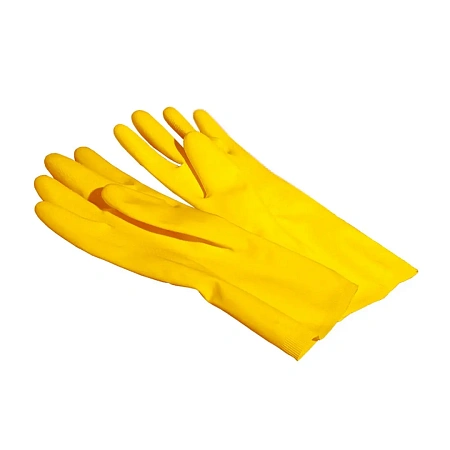 Фото №2 - Перчатки: резиновые латексные YORK L высокая плотность с хлопковым напылением