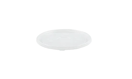 Одноразовая продукция: Крышка пластиковая круглая d=100 h=9 плоская ПП OSQ ROUND BOWL 300,400,500 /пач.=30 шт.