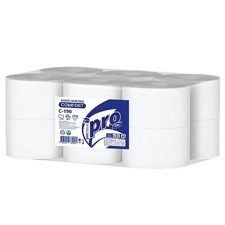 Фото №2 - Вик: Бумага туалетная 1сл 200м целлюлоза 100% белая PROtissue