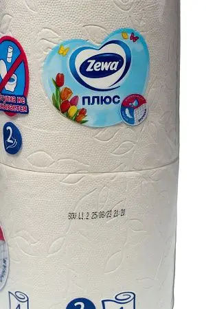 Фото №4 - Бумага туалетная: 2сл 23м макулатура цвет белый "Зева Плюс" /пач.=4 шт.