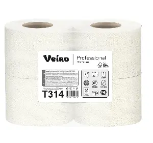 VEIRO: Бумага туалетная 2сл 20м/9,2 Premium белый /пач.=4 шт.