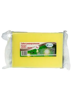 Фото №12 - Губки,скрабы: для посуды VCLEAN Гигант 14х9.5х4 поролон+абразив