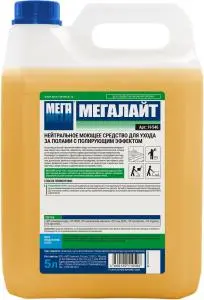 Мега: Мегалайт 5л для полов нейтральное с полирующим эффектом