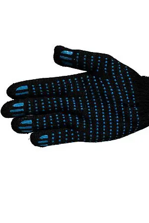 Фото №7 - Перчатки: х/б вязаные с ПВХ 4-х ниточные ЧЕРНЫЕ
