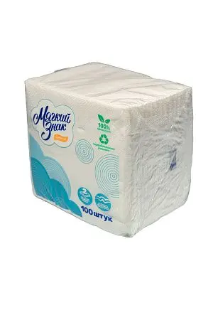 Фото №4 - Бумажные салфетки: столовые 2сл 100листов 24х24 Мягкий знак белые