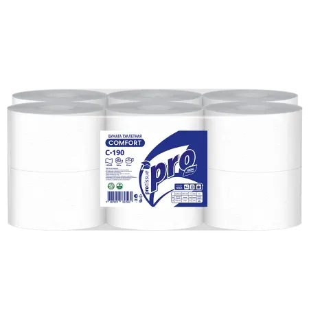 Фото №1 - Вик: Бумага туалетная 1сл 200м целлюлоза 100% белая PROtissue