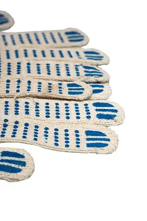 Фото №6 - Перчатки: х/б вязаные с ПВХ 4-х ниточные 7,5класс белые Мастер