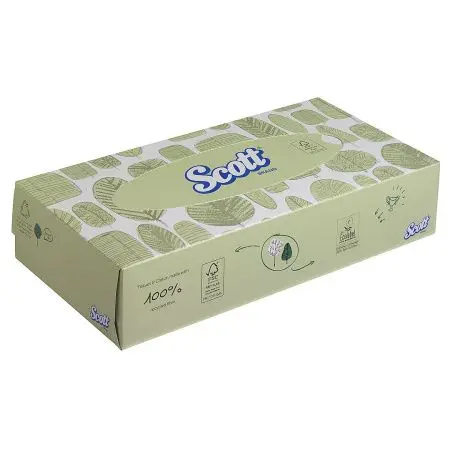 Kimberly-Clark: Салфетки Клинекс 2сл 100л для лица белые