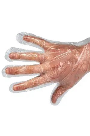 Фото №2 - Перчатки: полиэтиленовые L одноразовые /пач.=100 шт.