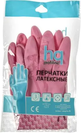 HQ Profiline: Перчатки резиновые XL красные