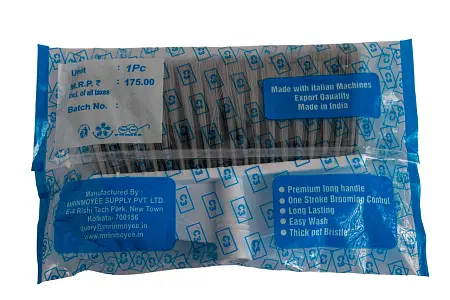 Фото №7 - Вик: Метла с рукояткой 142 см д22см серая MRY