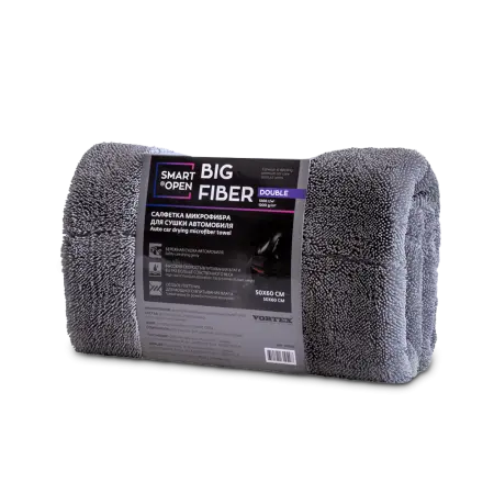 Фото №1 - Vortex: BIG FIBER SMART OPEN Салфетка микрофибра для сушки автомобиля 50х60