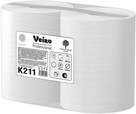 Фото №3 - VEIRO: Полотенца бумажные 1сл 150м/20 Comfort белые