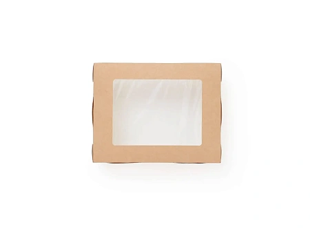 Фото №3 - Одноразовая продукция: Контейнер бумажный 1000мл 170х190х130 OSQ Salad 1000 /пач.=25 шт.