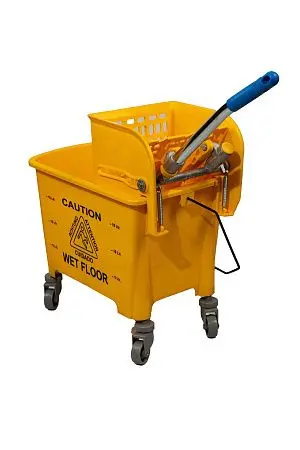 Фото №3 - Вик: Тележка 1х20 пластик с отжимом желтая MRY