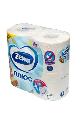 Фото №6 - Бумага туалетная: 2сл 23м макулатура цвет белый "Зева Плюс" /пач.=4 шт.