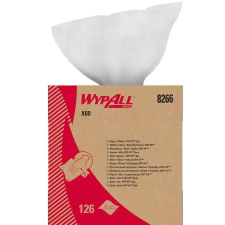 Kimberly-Clark: Салфетки Вайпол Х60 1сл 21,2x42,6см белые /пач.=126 шт.