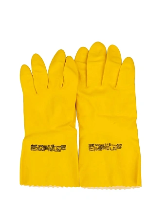 Фото №6 - Vileda: Перчатки многоцелевые M желтый резиновые
