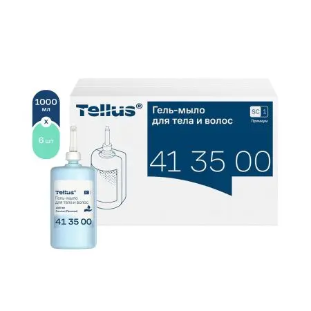 ТОРК: Tellus Мыло SC1 1л гель для тела и волос Премиум светло-голубое
