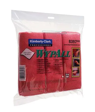Фото №3 - Kimberly-Clark: Салфетки Вайпол 40х40см микрофибра красные /пач.=6 шт.