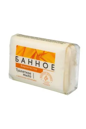 Мыло туалетное: БАННОЕ 125г бархатистое Аист