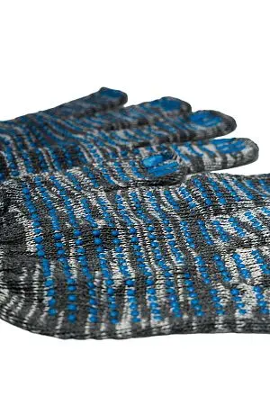 Фото №5 - Перчатки: х/б вязаные с ПВХ 4-х ниточные Графит