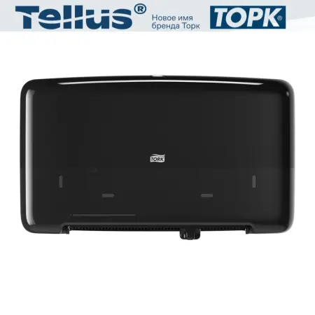 Фото №1 - Tork: Диспенсер T2 Elevation двойной для туалетной бумаги в мини-рулоне черный