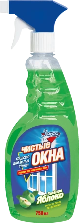 Чистящее средство: ЗОЛУШКА 750мл для стекол Зеленое яблоко (триггер)