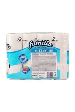 Фото №5 - Хаят: Бумага туалетная 2сл 15м ФАМИЛИЯ Классик белая /пач.=12 шт.
