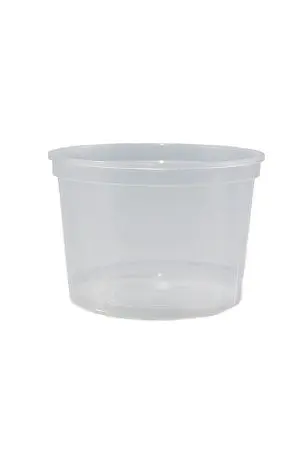 Фото №2 - Одноразовая продукция: Контейнер 500мл круглый прочный с ребром жесткости без крышки Перинт /пач.=400 шт.
