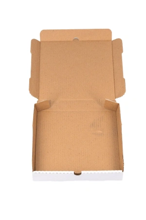 Одноразовая продукция: Коробка под пиццу 250х250х40мм картон, белый/бурый /пач.=50 шт.