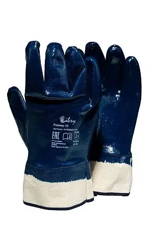 Фото №12 - Перчатки: х/б с полным нитриловым покрытием, манжет крага