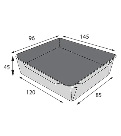 Фото №2 - Одноразовая продукция: Контейнер бумажный 400мл 120х145х85 без крышки OSQ OpSalad 400 Black Edition /пач.=50 шт.