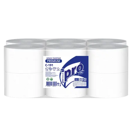 Фото №1 - Вик: Бумага туалетная 2сл 170м целлюлоза 100% белая PROtissue