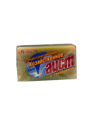 Мыло хозяйственное: 150г 70% с глицерином в обёртке Аист