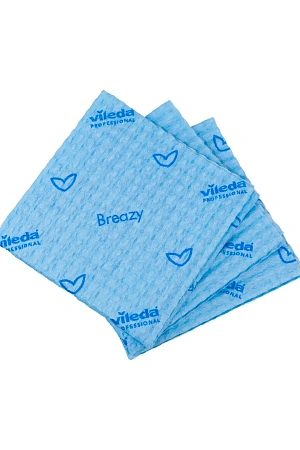 Фото №4 - Vileda: Салфетка Бризи 35,5x35см голубая