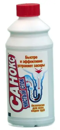 Фото №1 - Чистящее средство: САНОКС-Чистый сток 500мл для прочистки труб и устранения засоров