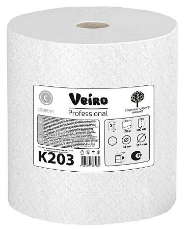 Фото №2 - VEIRO: Полотенца бумажные 2сл 150м/20 Comfort белые