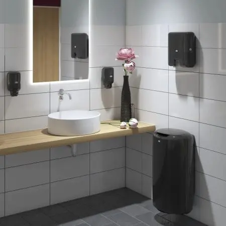 Tork: Диспенсер H2 Elevation Multifold мини для полотенец в пачках черный