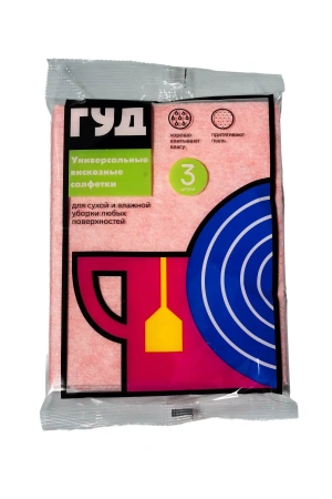 Фото №1 - ХозСалфетки: для мебели ЭТЮД 30х40 вискоза /пач.=3 шт.