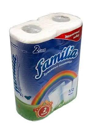 Фото №5 - Бумажные полотенца: 2 сл 9,6м целлюлоза цвет белый ХАЯТ РАДУГА /пач.=2 шт.