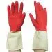 Превью №1 - Перчатки: резиновые латексные Libry Биколор L с хлопковым напылением красно-белые