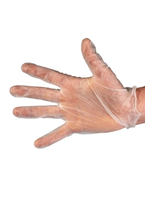 Фото №1 - Перчатки: виниловые М одноразовые неопудренные /пач.=100 шт.