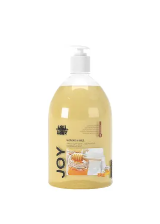Vortex: JOY 1л жидкое мыло Молоко и мед с дозатором