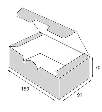 Фото №2 - Одноразовая продукция: Контейнер бумажный 150х91х70 OSQ Fast Food Box L /пач.=25 шт.
