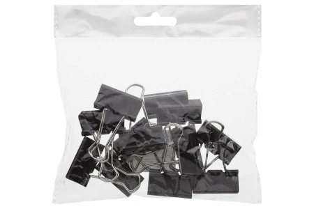 Канцелярские товары: Зажимы для бумаг 32мм Attache черные /пач.=12 шт.